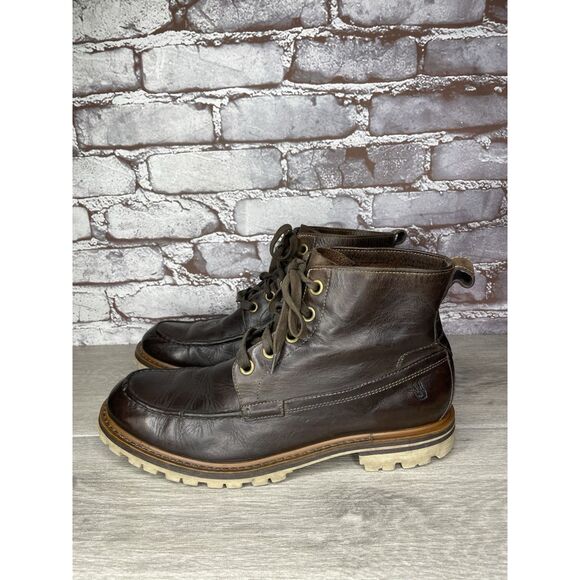 John Varvatos Eric Brown Leather Lace Moc Toe Work Chukka Boots Men 42EU/9M US main image 14